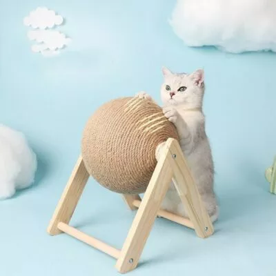 arranhador giratório para gatos kittenball